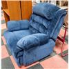Image 2 : BLUE FABRIC ROCKER RECLINER (40"L X 35"W 42"H)