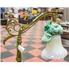 Image 3 : ANTIQUE FLOOR LAMP WITH GLASS SHADE