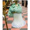 Image 4 : ANTIQUE FLOOR LAMP WITH GLASS SHADE