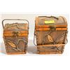Image 1 : LARGE AND MEDIUM LEAF WOODEN BASKET BOXES