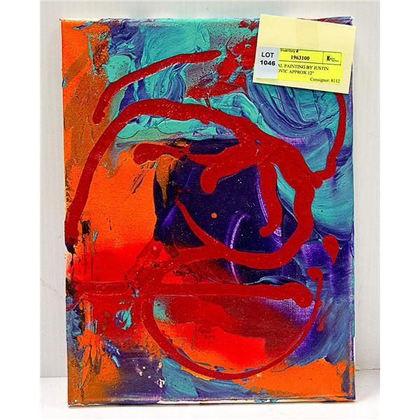 ORIGINAL PAINTING BY JUSTIN OBRADOVIC APPROX 12"