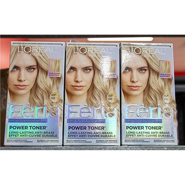 LOT OF 3 L'OREAL PARIS FERIA PEARL BLONDE