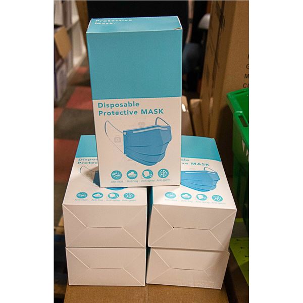 5 BOXES OF 24 DISPOSABLE PROTECTIVE MASKS