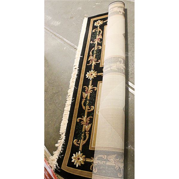 DINING ROOM RUG BLACK AND TAUPE 7'10" X 15'