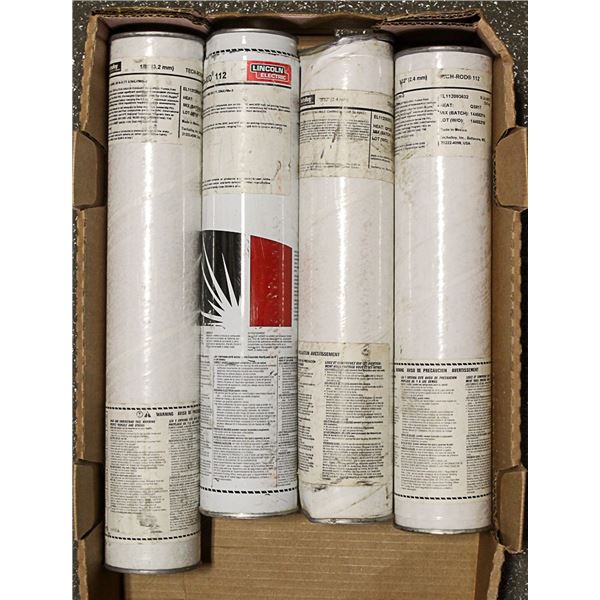 4 SLEEVES OF ASSORTED WELDING ROD