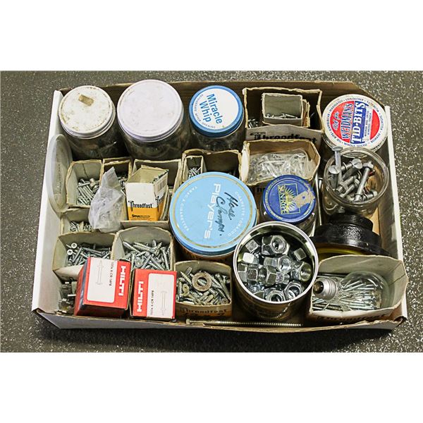 TRAY OF ASSORTED HARDWARE & MORE