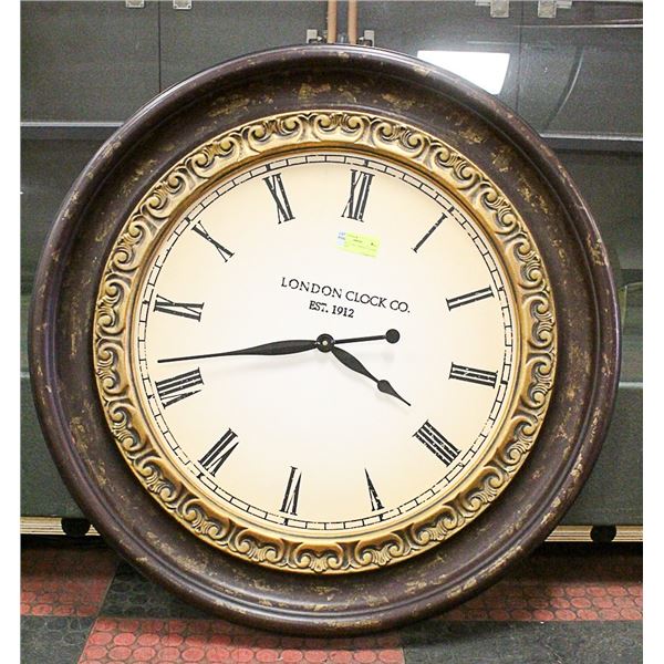 LONDON CLOCK COMPANY CLOCK 3 FEET WIDE