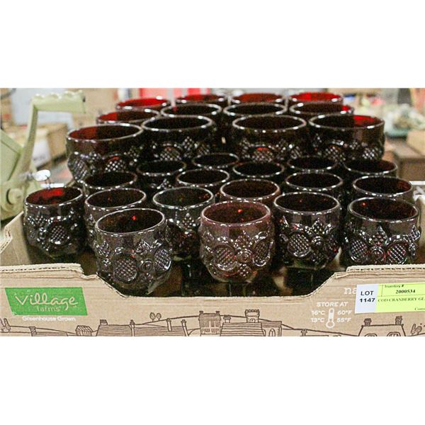 CAPE COD CRANBERRY GLASSES