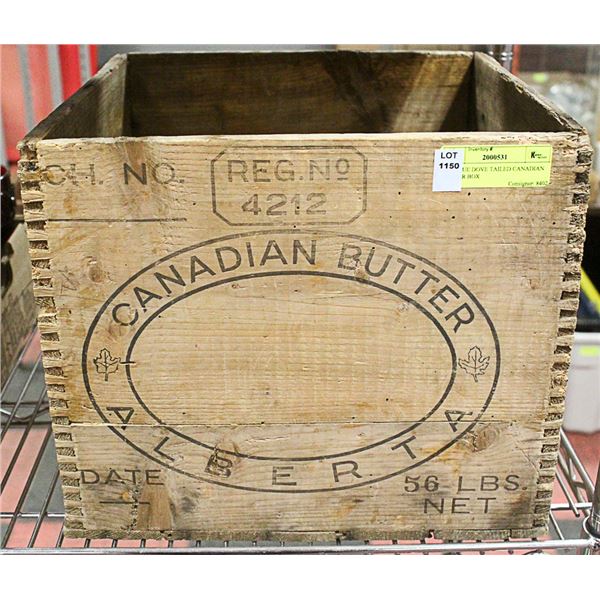 ANTIQUE DOVE TAILED CANADIAN BUFFER BOX