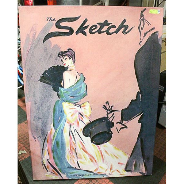 WALL DECOR ART THE SKETCH 51 X 38 INCHES