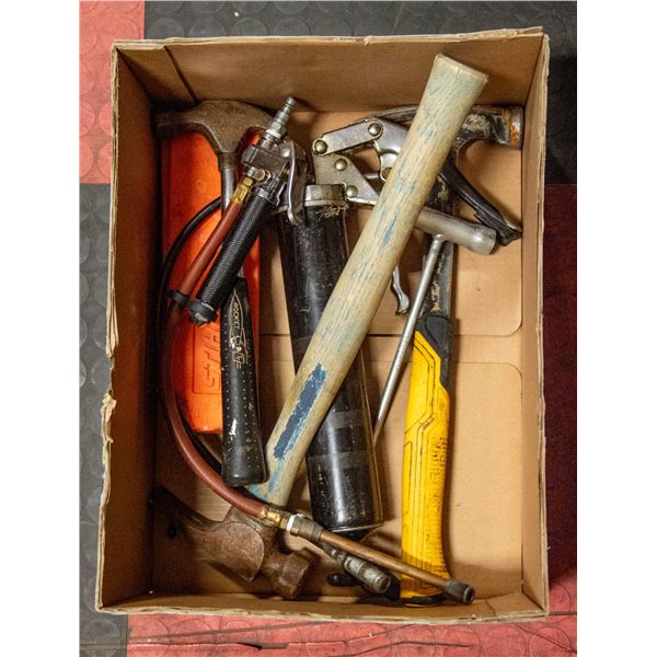 GREASE GUN & FRAMING HAMMER