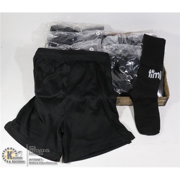 8 SET OF SOCCERS SHORTS/SOCKS SIZE S