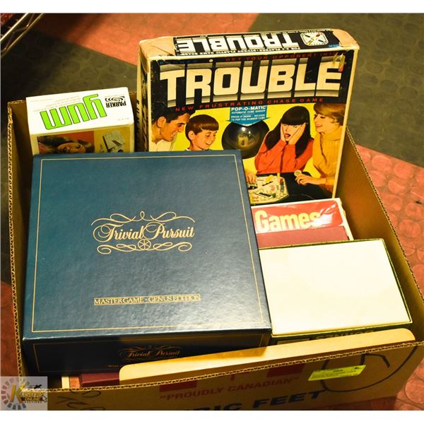 VINTAGE BOARD GAMES- LARGE ASSORTED BOX LOT