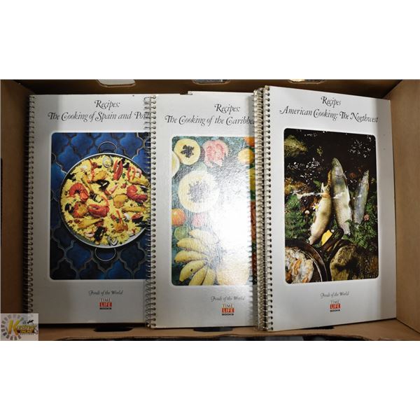 "FOODS OF THE WORLD" LOT OF 19 COIL BOUND SOFT