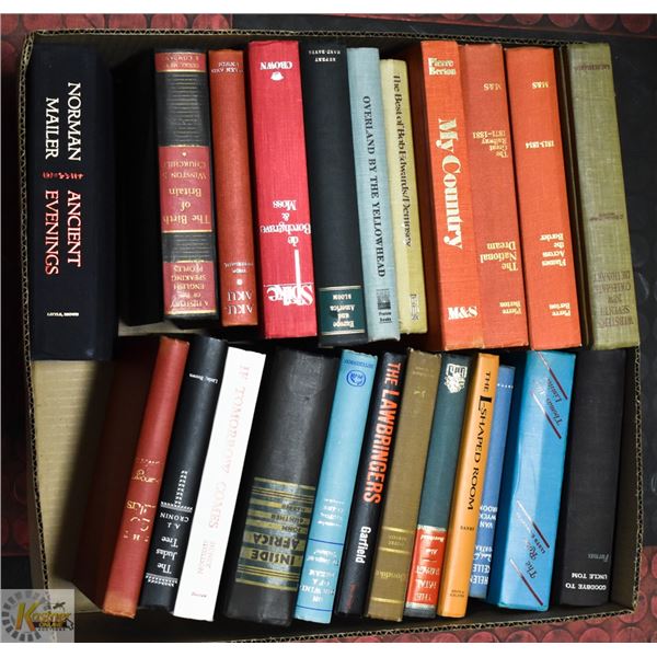 ANTIQUE BOOKS- ASSORTED BOX LOT 23 HARDCOVERS