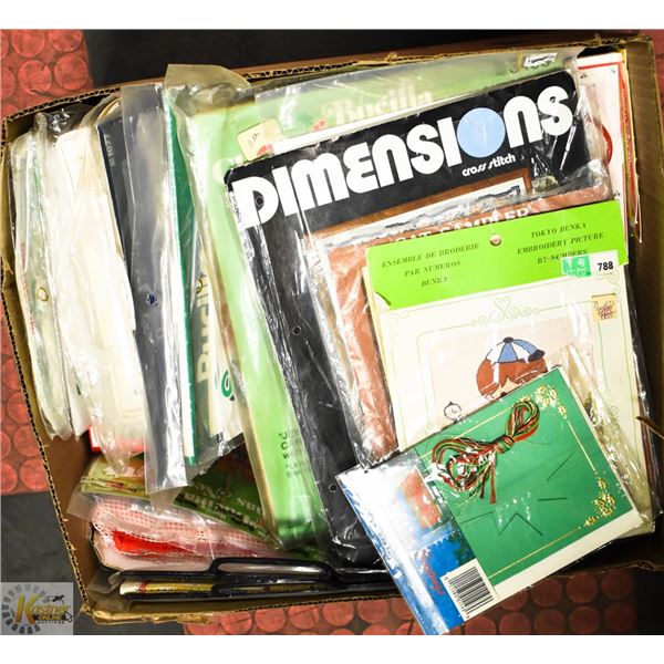 CROSS STITCH KITS- BOX LOT ASSORTED
