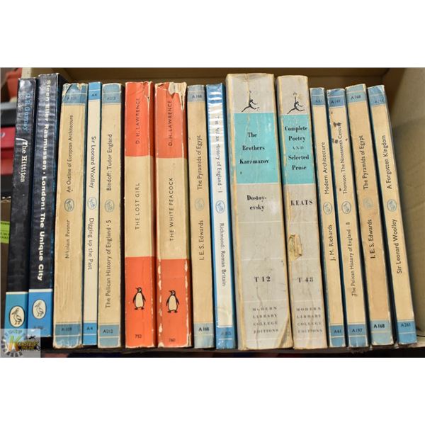 VINTAGE PENGUIN & PELICAN PAPERBACK BOOKS (15)