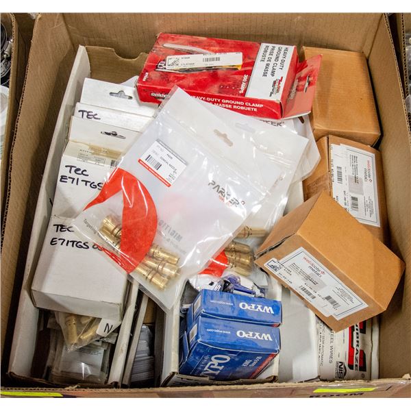 BOX LOT OF VARIOUS INDUSTRIAL SUPPLIES