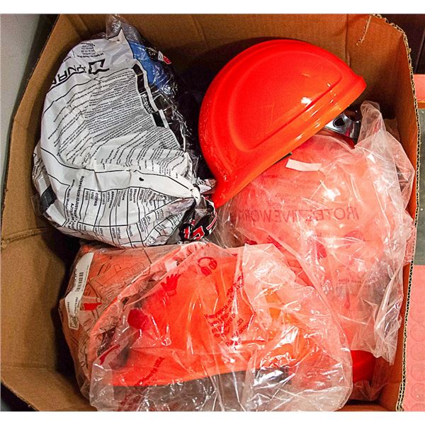 BOX LOT OF BRAND NEW HARD HATS