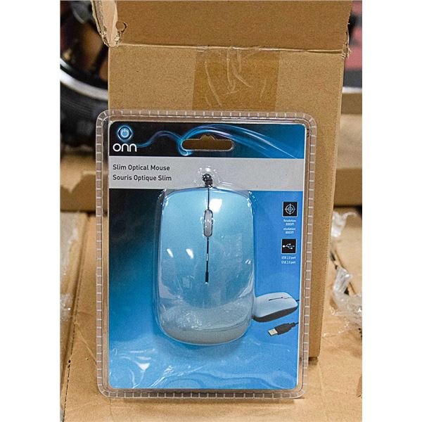 LOT OF 2 ONN SLIM OPTICAL MOUSE