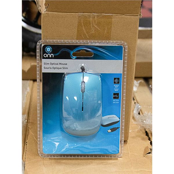 LOT OF 2 ONN SLIM OPTICAL MOUSE
