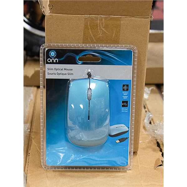 LOT OF 2 ONN SLIM OPTICAL MOUSE