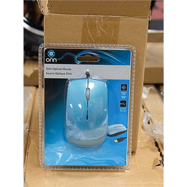 LOT OF 2 ONN SLIM OPTICAL MOUSE