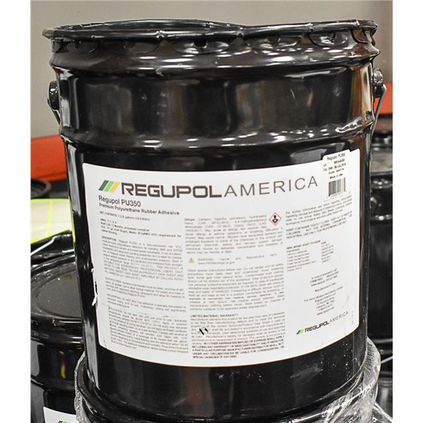 5 GAL PAIL OF REGUPOL PU350 RUBBER ADHESIVE