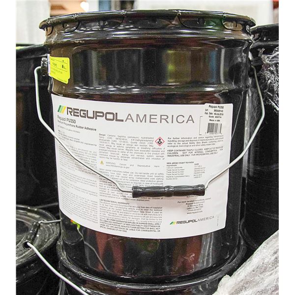 5 GAL PAIL OF REGUPOL PU350 RUBBER ADHESIVE