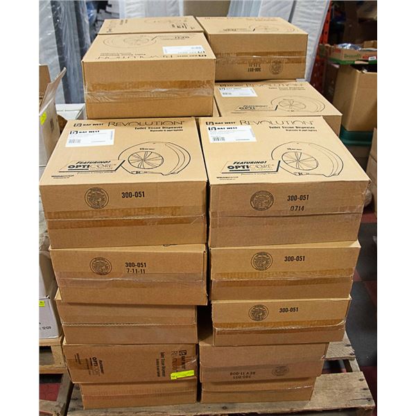 PALLET OF REVOLUTION TISSUE DISPENSERS