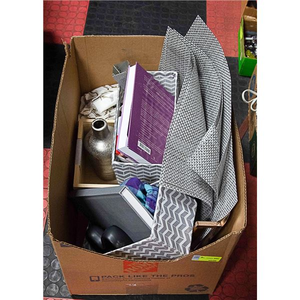 SHOWHOME BOX OF BOOKS, ACCENT PIECES & MORE