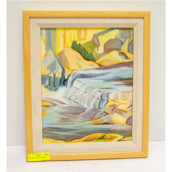 FRAMED OIL PAINTING SIGNED