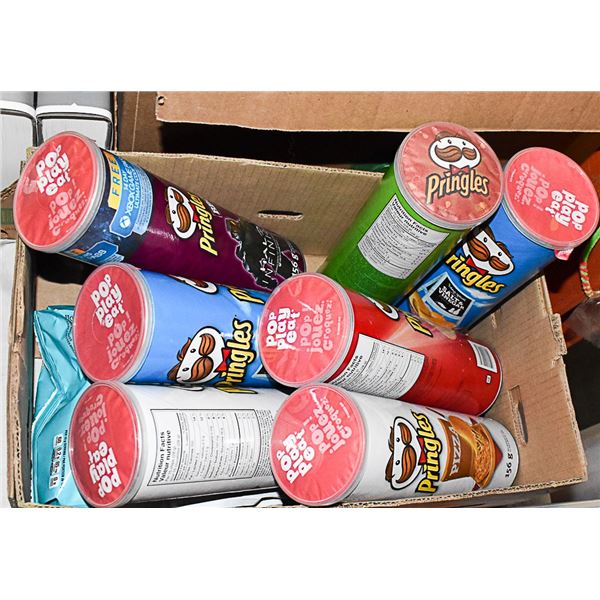BOX OF ASSORTED PRINGLES