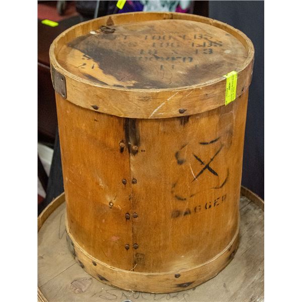 DAGGER 1920'S WOOD BARELL 16" TALL 14" WIDE