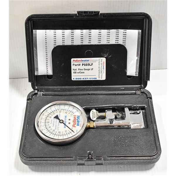POLLARD WATER HYD FLOW GUAGE LF 100 W CASE
