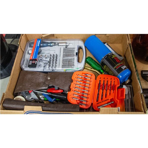 LARGE FLAT OF TOOLS INCL. PROPANE AND TORCH,