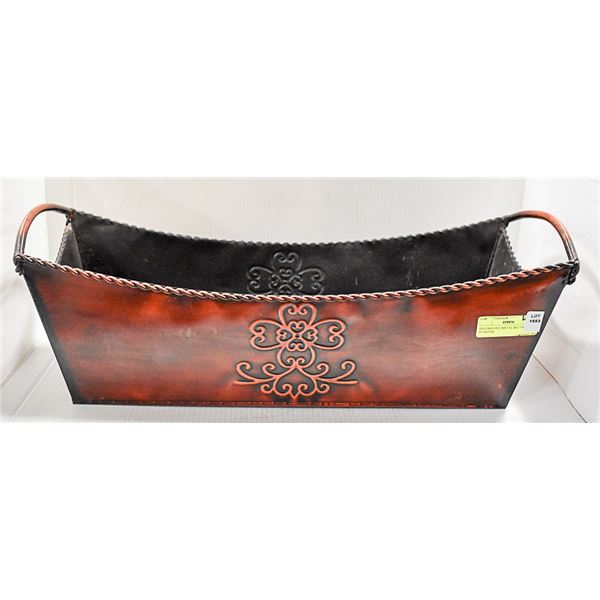 DECORATIVE METAL RECTANGULAR PLANTER/