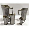 Image 1 : BOX OF FIVE PEWTER MEASURING STEINS FROM HOLLAND