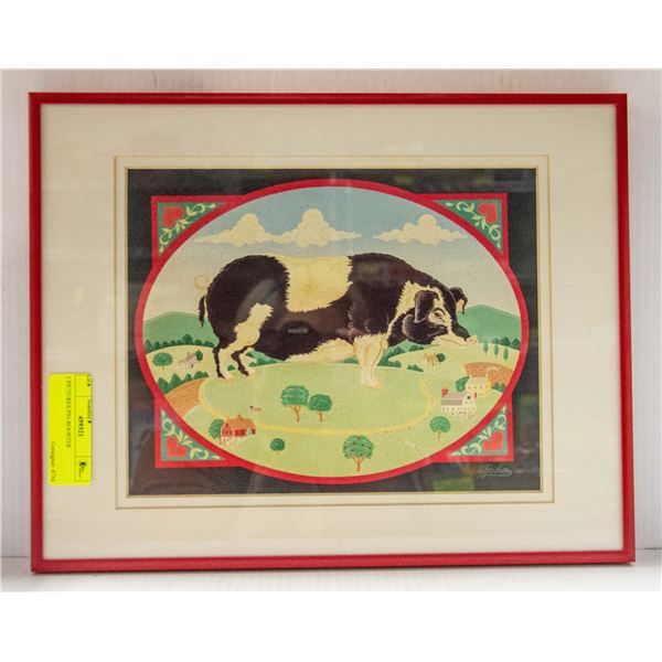 2 PICTURES PIG ROOSTER