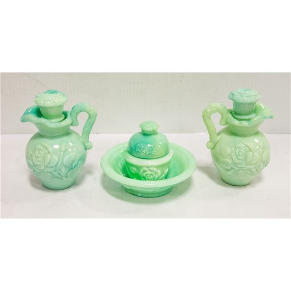 4 PC AVON MOONWIND COLOGNE/POWER SACHET/DISH