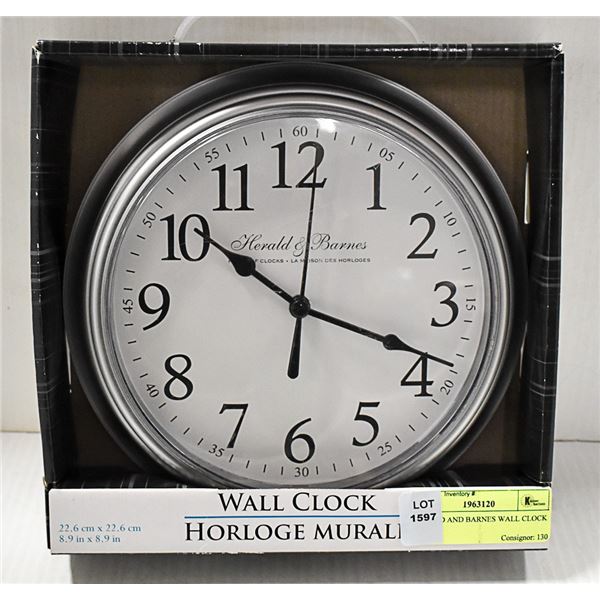 HAROLD AND BARNES WALL CLOCK