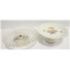 Image 2 : LOT OF 2 CAKE PLATTERS