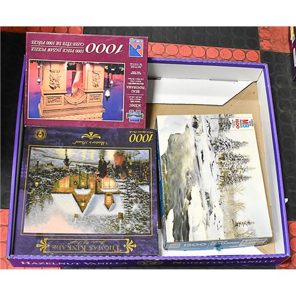 PUZZLE FLAT,1000,1000,1500 PIECES,THOMAS KINKAIDE,