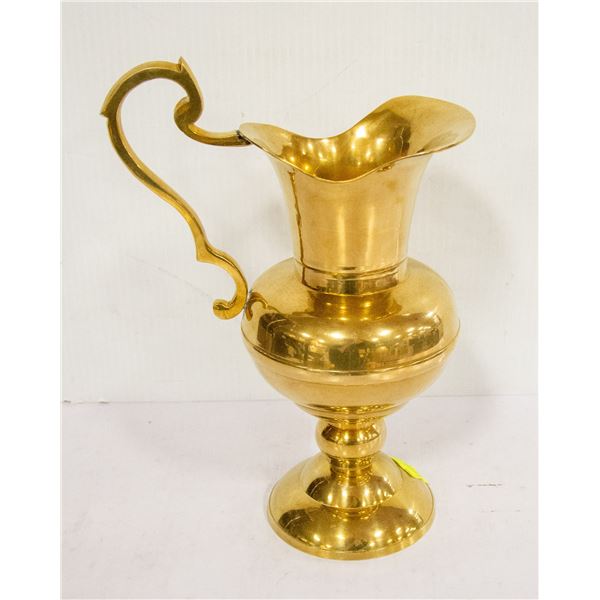 SOLID BRASS PITCHER HANDMADE IN INDIA ,COA BOTTOM