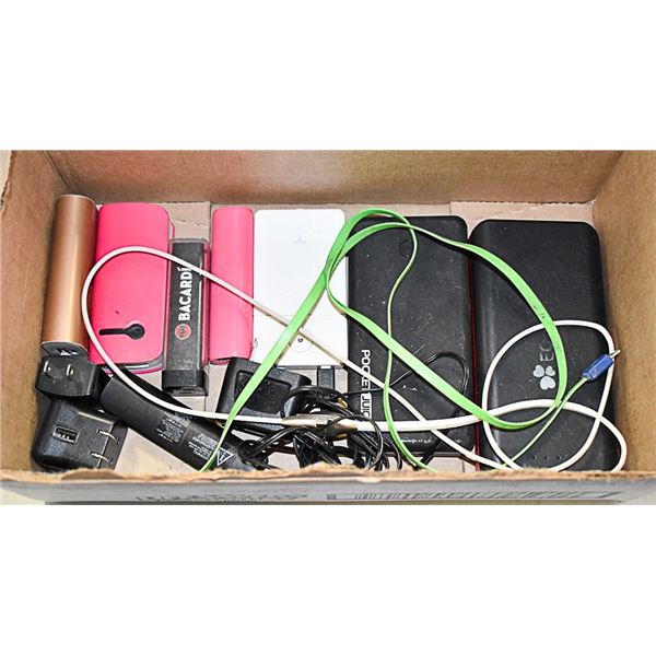 LOT OF CHARGING BACK UP POWER BANKS WITH CHARGERS