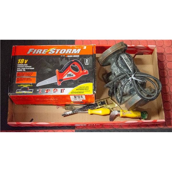 FIRESTORM 18 V CORDLESS POWERED HANDSAW,BENCH