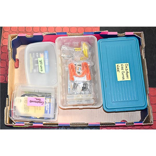 FLAT WITH VARIOUS TOOL SETS AND ACCESSORIES -