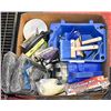 Image 1 : LARGE BOX FULL OF NEW PAINTERS TOOLS AND
