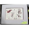 Image 1 : FRAMED 1ST NATIONS ART SIGNED ERNIE SCOLES ESTATE