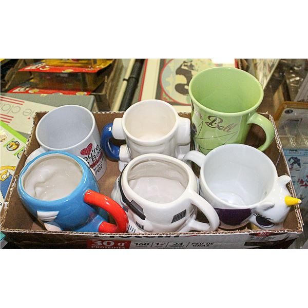 LOT OF DISNEY AND MISCELLANEOUS MUGS